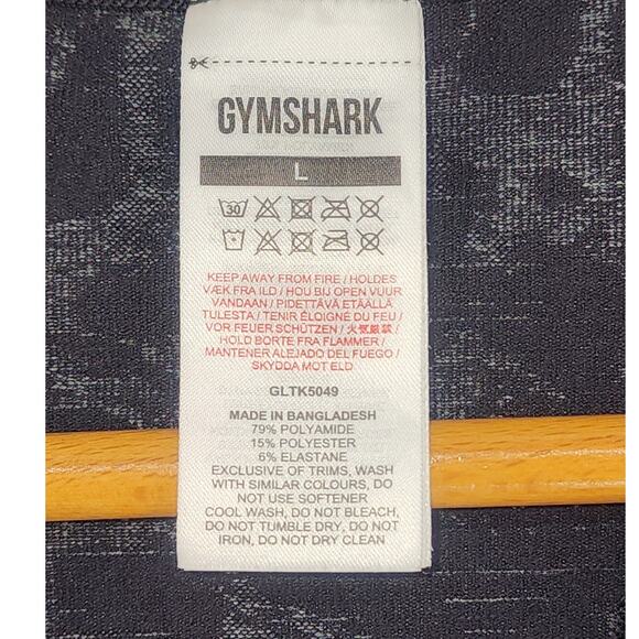 Gymshark Camo Racerback Tank Black/Grey Women’s Size Large - Picture 4 of 8